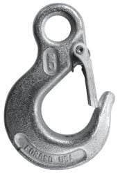 CM - 3,900 Lb Capacity, Chain Grade 43, Steel Eye Hook - 0.81" Hook Throat, 2.7" Reach, 0.69" Eye ID, 5/16" Chain Diam, 3.98" OAL, Heat Treated - Caliber Tooling