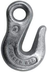 CM - 5,400 Lb Capacity, Chain Grade 43, Steel Eye Hook - 0.55" Hook Throat, 2.33" Reach, 0.72" Eye ID, 3/8" Chain Diam, 4.13" OAL, Heat Treated - Caliber Tooling