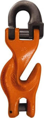 CM - 5/8 Inch Chain Diameter, Grade 100 Clevis Hook - 22,600 Lbs. Load Capacity, 1.74 Inch Inside Diameter, 0.48 Inch Pin Diameter, 0.79 Inch Hook Throat, 11.56 Inch Overall Length, 4.19 Inch Hook Width - Caliber Tooling