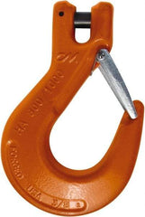 CM - 9/32 Inch Chain Diameter, Grade 100 Clevis Hook - 4,300 Lbs. Load Capacity, 0.38 Inch Inside Diameter, 0.36 Inch Pin Diameter, 0.83 Inch Hook Throat, 5.23 Inch Overall Length, 3.53 Inch Hook Width - Caliber Tooling