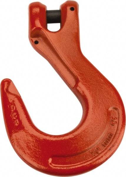 CM - 3/8 Inch Chain Diameter, Grade 100 Clevis Hook - 8,800 Lbs. Load Capacity, 0.47 Inch Inside Diameter, 0.51 Inch Pin Diameter, 1.06 Inch Hook Throat, 6.53 Inch Overall Length, 4.38 Inch Hook Width - Caliber Tooling