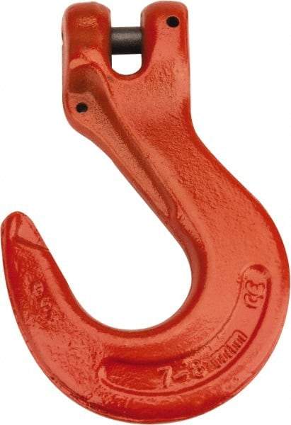 CM - 9/32 Inch Chain Diameter, Grade 100 Clevis Hook - 4,300 Lbs. Load Capacity, 0.38 Inch Inside Diameter, 0.36 Inch Pin Diameter, 0.83 Inch Hook Throat, 5.23 Inch Overall Length, 3.53 Inch Hook Width - Caliber Tooling