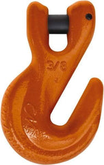 CM - 3/8 Inch Chain Diameter, Grade 100 Clevis Hook - 8,800 Lbs. Load Capacity, 0.47 Inch Inside Diameter, 0.51 Inch Pin Diameter, 0.47 Inch Hook Throat, 4.33 Inch Overall Length, 2.72 Inch Hook Width - Caliber Tooling