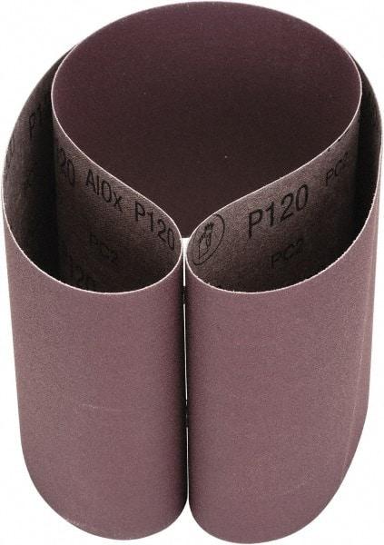 3M - 6" Wide x 48" OAL, 120 Grit, Aluminum Oxide Abrasive Belt - Aluminum Oxide, Coated, Cloth Backing, Series 341D - Caliber Tooling