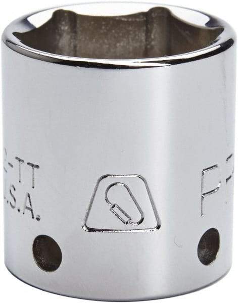 Proto - 1/2" Drive, Standard Hand Socket - 12 Points, 1-17/32" OAL, Steel, Chrome Finish - Caliber Tooling