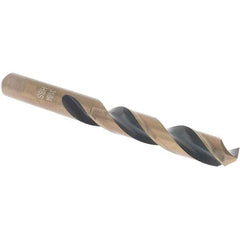 Import - 31/64" High Speed Steel, 135° Point, Round with Flats Shank Maintenance Drill Bit - Caliber Tooling