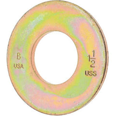 Made in USA - 1-1/2" Screw, Grade 8 Carbon Steel USS Flat Washer - Caliber Tooling