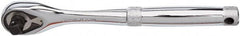 Proto - 3/8" Drive Pear Head Tethered Ratchet - Full Polish Chrome Finish, 11" OAL, 45 Gear Teeth, Long Handle - Caliber Tooling