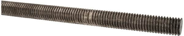 Made in USA - 1/2-13 UNC (Coarse), 3' Long, Stainless Steel Threaded Rod - Right Hand Thread - Caliber Tooling