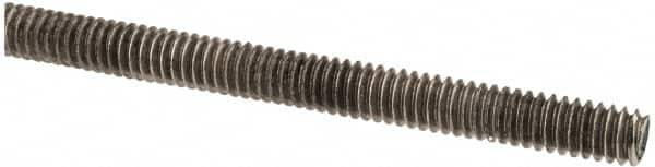 Made in USA - 1/4-20 UNC (Coarse), 6' Long, Stainless Steel Threaded Rod - Right Hand Thread - Caliber Tooling