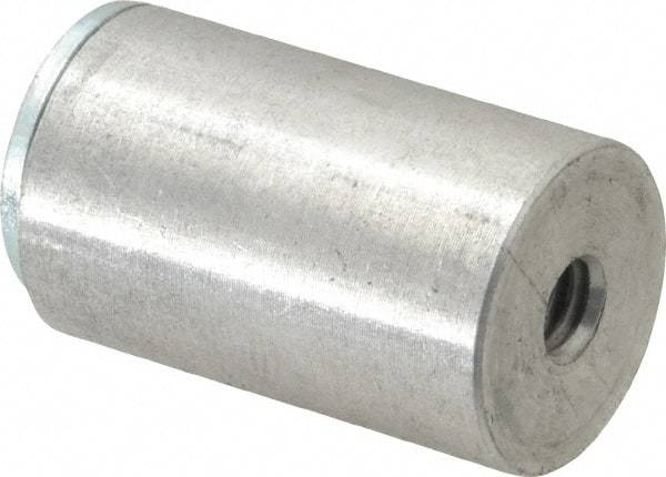 Mag-Mate - 1/4-2 Thread, 3/4" Diam, 1-3/16" High, 18 Lb Average Pull Force, Neodymium Rare Earth Pot Magnet - 1/4" Tapped Hole Depth, Aluminum Insulated - Caliber Tooling