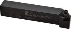 Kennametal - External Thread, Left Hand Cut, 19.05mm Shank Width x 19.05mm Shank Height Indexable Threading Toolholder - 114.3mm OAL, N.2L Insert Compatibility, NS Toolholder, Series Top Notch - Caliber Tooling