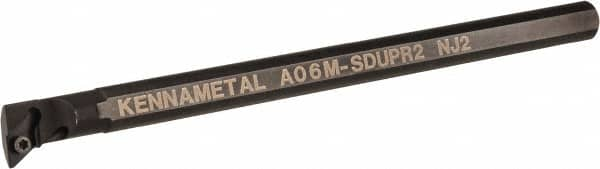 Kennametal - 15.24mm Min Bore Diam, 6" OAL, 3/8" Shank Diam, A-SDUP Indexable Boring Bar - DP.. Insert, Screw Holding Method - Caliber Tooling