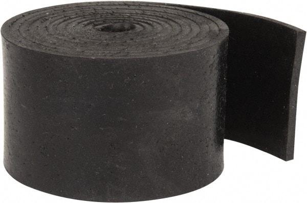 Made in USA - 1/8" Thick x 2" Wide x 60" Long, Buna-N Rubber Strip - Stock Length, 70 Shore A Durometer, 800 to 1,000 psi Tensile Strength, -20 to 170°F, Black - Caliber Tooling