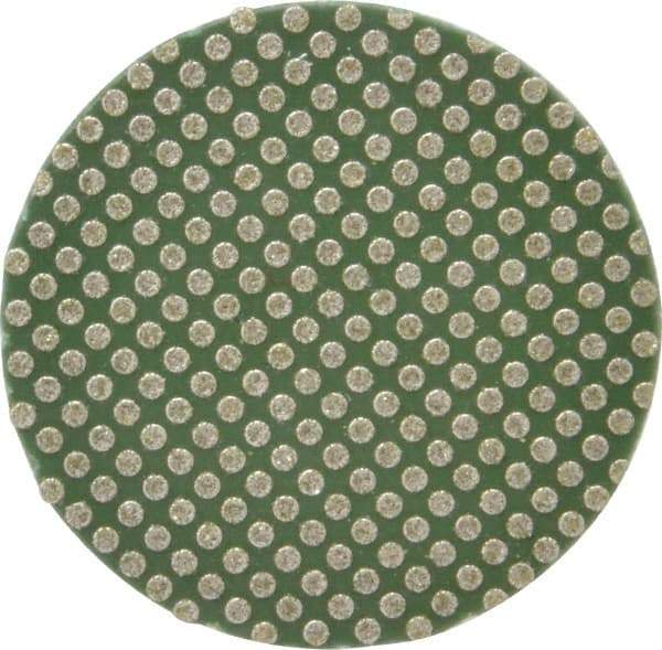 Norton - 2" Diam, 60 Grit Diamond Adhesive PSA Disc - Coarse Grade, Green, Cloth Backing, Flexible - Caliber Tooling