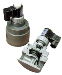 Plast-O-Matic - 1" Port, Pilot Operated, PVC Solenoid Valve - Normally Closed, EPDM Seal - Caliber Tooling