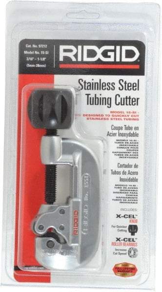 Ridgid - 3/16" to 1-1/8" Pipe Capacity, Tube Cutter - Cuts Copper, Aluminum, Brass - Caliber Tooling