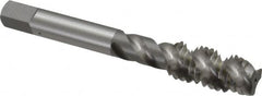 OSG - 7/16-14 UNC 3 Flute Plug Spiral Flute Tap - High Speed Steel, Bright Finish, 3-5/32" OAL, Right Hand Flute, Right Hand Thread, H3, Series 106/107 - Caliber Tooling