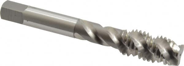 OSG - 1/2-13 UNC 3 Flute 3B Plug Spiral Flute Tap - High Speed Steel, Bright Finish, 3-3/8" OAL, Right Hand Flute, Right Hand Thread, H3, Series 106/107 - Caliber Tooling