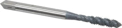 OSG - #10-32 UNF 3 Flute 3B Plug Spiral Flute Tap - High Speed Steel, elektraLUBE Finish, 2-3/8" OAL, Right Hand Flute, Right Hand Thread, H2, Series 107 - Caliber Tooling