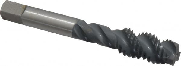 OSG - 1/2-13 UNC 3 Flute 3B Plug Spiral Flute Tap - High Speed Steel, elektraLUBE Finish, 3-3/8" OAL, Right Hand Flute, Right Hand Thread, H3, Series 107 - Caliber Tooling