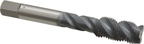 OSG - 1/2-20 UNF 3 Flute 3B Plug Spiral Flute Tap - High Speed Steel, elektraLUBE Finish, 3-3/8" OAL, Right Hand Flute, Right Hand Thread, H3, Series 107 - Caliber Tooling