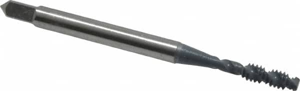 OSG - #4-40 UNC 2 Flute 2B/3B Bottoming Spiral Flute Tap - High Speed Steel, elektraLUBE Finish, 1-7/8" OAL, Right Hand Flute, Right Hand Thread, H2, Series 107 - Caliber Tooling