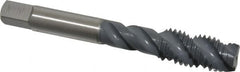 OSG - M12x1.75 Metric Coarse 3 Flute 6H Plug Spiral Flute Tap - High Speed Steel, elektraLUBE Finish, 3-3/8" OAL, Right Hand Flute, Right Hand Thread, D6, Series 143 - Caliber Tooling