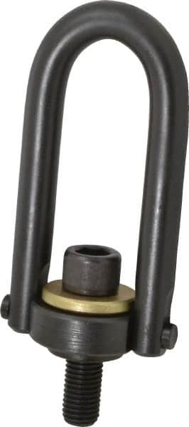 Jergens - 5,000 Lb Load Capacity Safety Engineered Center Pull Hoist Ring - 100 Ft/Lb Torque, 3/4 - 10 Thread, Alloy Steel - Caliber Tooling