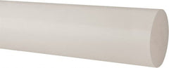 Made in USA - 1' Long, 4" Diam, Polypropylene Plastic Rod - Natural (Color) - Caliber Tooling