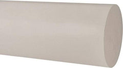 Made in USA - 1' Long, 5" Diam, Polypropylene Plastic Rod - Natural (Color) - Caliber Tooling