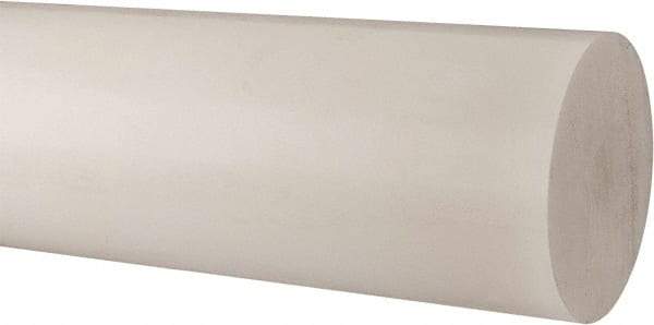 Made in USA - 1' Long, 7" Diam, Polypropylene Plastic Rod - Natural (Color) - Caliber Tooling