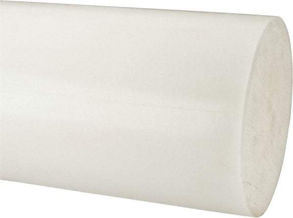 Made in USA - 1' Long, 9" Diam, Polypropylene Plastic Rod - Natural (Color) - Caliber Tooling