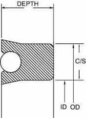 Parker - 4" ID x 4-3/4" OD, 3/8" Thick, Polypak Seal - -20 to 250°F, 5/8 Pipe Thread, - Caliber Tooling