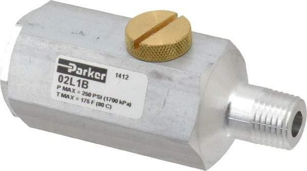 Parker - 250 Max psi, Inline Filters, Regulators & Lubricators - 32 CFM, Lubricator, 2.66" High - Caliber Tooling