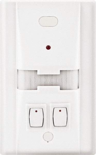 Hubbell Wiring Device-Kellems - 1,000 Square Ft. Coverage, Infrared Motion Sensor Wall Switch - 600 at 120 V Incandescent, 1,000 at 120 V and 1,800 at 277 V Fluorescent, 120 to 277 VAC, White - Caliber Tooling