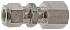 Parker - 1/2" OD, Stainless Steel Bulkhead Female Connector - -425 to 1,200°F, 15/16" Hex, Comp x FNPT Ends - Caliber Tooling