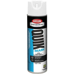 Krylon - 20 fl oz White Marking Paint - 600' Coverage at 1" Wide, Water-Based Formula - Caliber Tooling