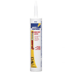 White Lightning - 10 oz Cartridge Red Acrylic & Latex Caulk - 1380°F Max Operating Temp - Caliber Tooling