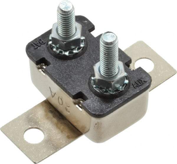 Value Collection - 20 Amp Automotive Heavy Duty Stud Terminal Circuit Breaker - Crosswise Bracket Mount, 1.259" Long x 0.838" Wide 0.652" High - Caliber Tooling