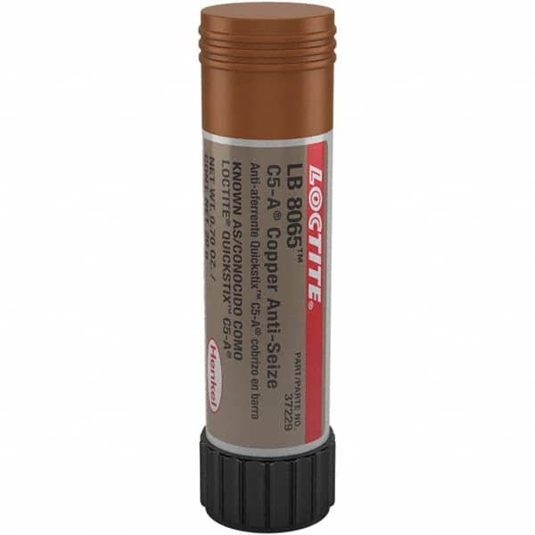 Loctite - 20 Gram Stick High Temperature Anti-Seize Lubricant - Copper, -20 to 1,800°F, Copper Colored, Water Resistant - Caliber Tooling