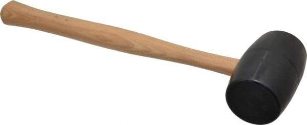 Garland - 1-3/16 Lb Head Rubber Mallet - 15-3/4" OAL, 13-1/2" Long Wood Handle - Caliber Tooling