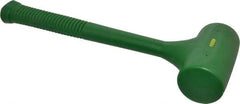 Garland - 48 oz Head 2-3/8" Face Diam Polyurethane Dead Blow Hammer - 14-1/2" OAL, Polyurethane Handle - Caliber Tooling