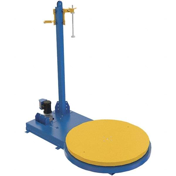 Vestil - 60 Inch Diameter, 8 to 12 Pallets per Hour, Semi Automatic, Medium Duty Stretch and Pallet Wrap Machine - 5,000 Lbs. Capacity, 3 to 12 RPM, 11 Inch High, 10 and 20 Inch Film Height - Caliber Tooling