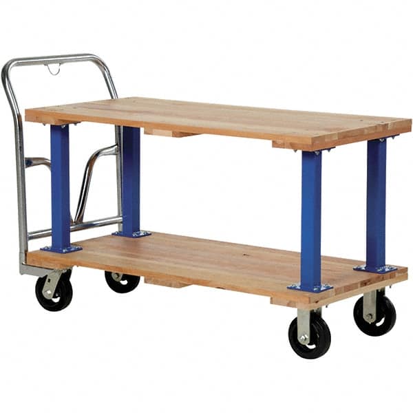 Vestil - 1,600 Lb Capacity Hardwood Platform Truck - Hardwood Deck, 24" OAW - Caliber Tooling