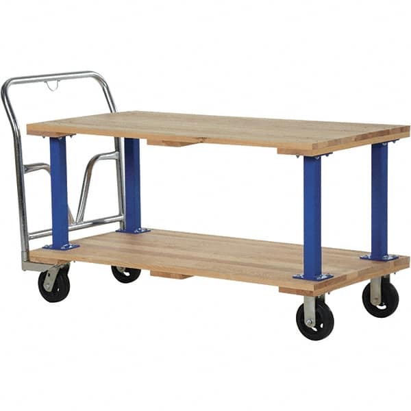 Vestil - 1,600 Lb Capacity Hardwood Platform Truck - Hardwood Deck, 27" OAW - Caliber Tooling