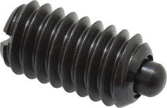 Gibraltar - 5/16-18, 9/16" Thread Length, 1/12" Plunger Projection, Steel Threaded Spring Plunger - 0.135" Max Plunger Diam, 0.562" Plunger Length, 1.25 Lb Init End Force, 4 Lb Final End Force - Caliber Tooling