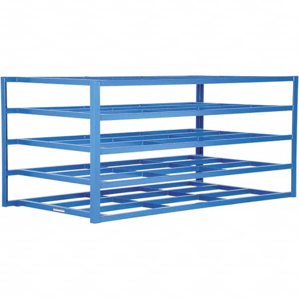 Vestil - 4 Bay, 5 Shelf, 2,000 Lb per Shelf Capacity, Blue Horizontal Sheet Storage Rack - 55" Wide x 48" High x 103" Deep - Caliber Tooling