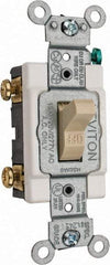 Leviton - 1 Pole, 120 to 277 VAC, 15 Amp, Commercial Grade, Toggle, Wall and Dimmer Light Switch - 1.31 Inch Wide x 4.06 Inch High - Caliber Tooling