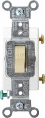 Leviton - 1 Pole, 120 to 277 VAC, 20 Amp, Commercial Grade, Toggle, Wall and Dimmer Light Switch - 1.31 Inch Wide x 4.06 Inch High - Caliber Tooling